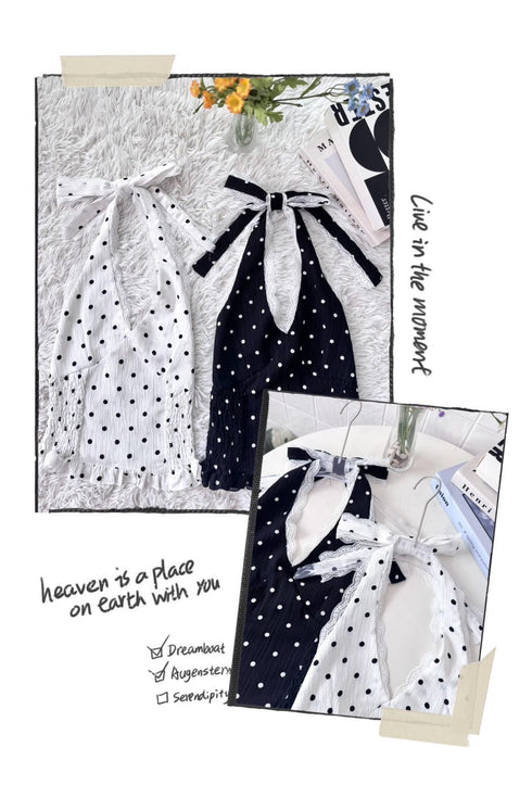 Halter Neck Polka Dot Top
